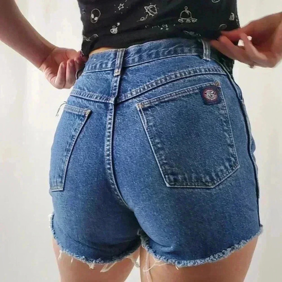 Vintage Pants - Vintage 90s Giorgio Sant'Angelo Cutoff Denim Mom Jean Shorts - 8